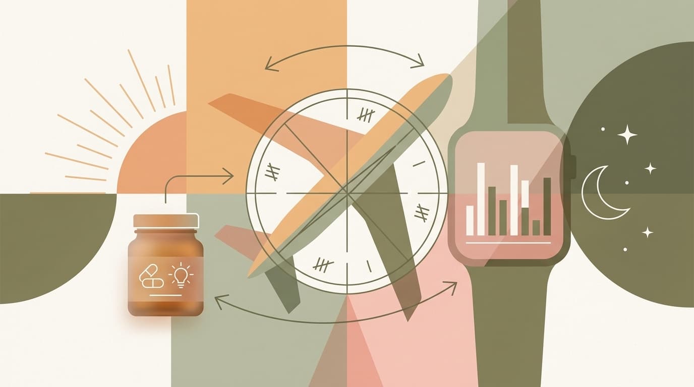 Illustration for Resetting Your Circadian Rhythm With Melatonin After a Flight