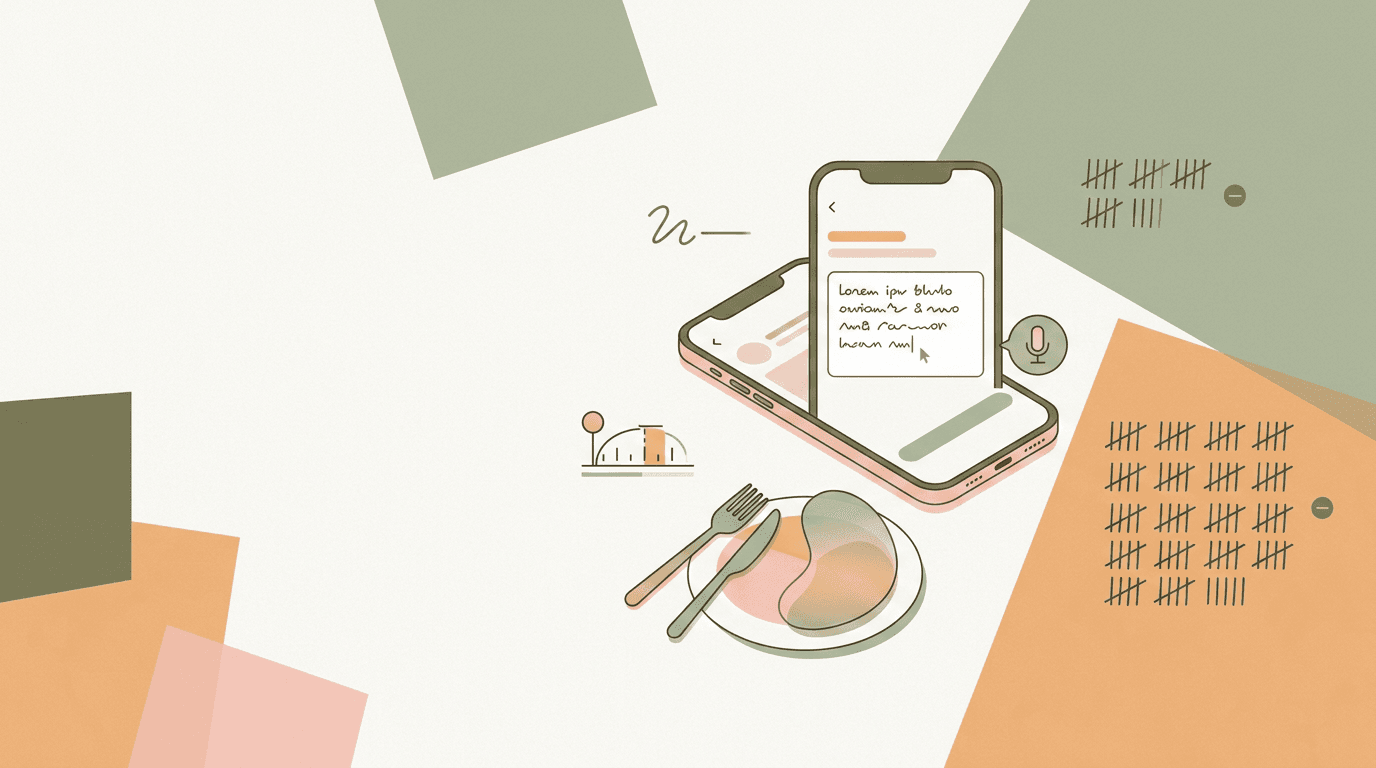 A smartphone displaying the Focal app logging a text and voice meal entry.