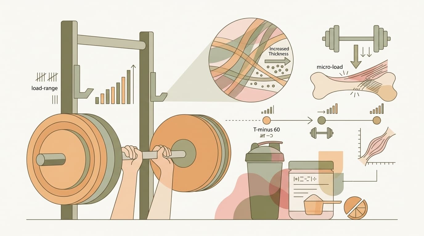 Illustration for Collagen and Resistance Training for More Resilient Tendons